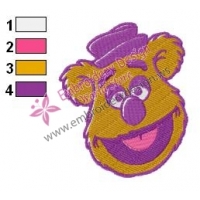 Fozzie Bear Muppets Embroidery Design